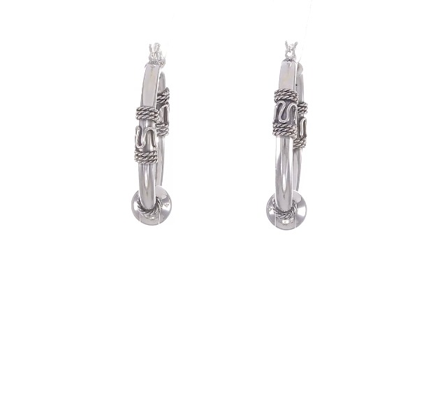 Amazon.com: 925 Sterling Silver Vintage Antiqued Hoop Earrings